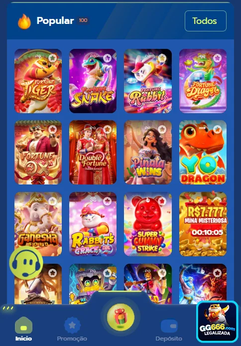 Usuário acessando gg666.com em dispositivo móvel